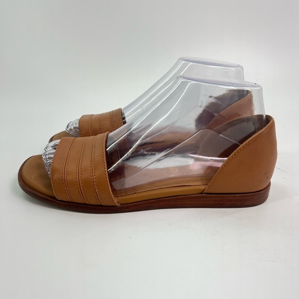 Madewell The Nelda d'Orsay Flat in desert camel tan nude leather sandal 6 six - Picture 4 of 11